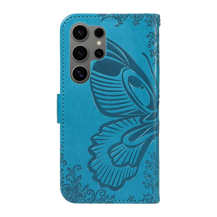Swallowtail Butterfly Embossed Leather Phone Case, For Galaxy S25 Ultra 5G, For Galaxy S24 FE 5G
