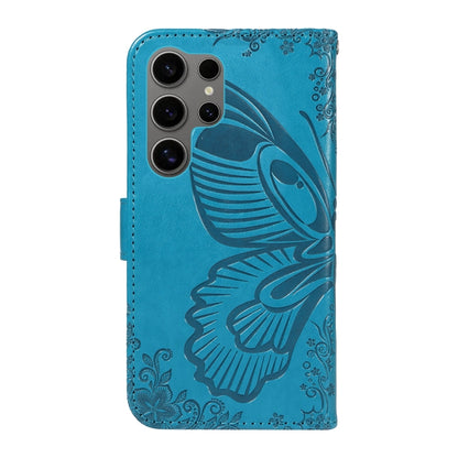 Swallowtail Butterfly Embossed Leather Phone Case, For Galaxy S25 Ultra 5G, For Galaxy S24 FE 5G