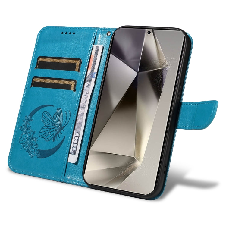Swallowtail Butterfly Embossed Leather Phone Case, For Galaxy S25 Ultra 5G, For Galaxy S24 FE 5G