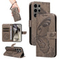 Swallowtail Butterfly Embossed Leather Phone Case, For Galaxy S25 Ultra 5G, For Galaxy S24 FE 5G