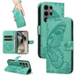 Swallowtail Butterfly Embossed Leather Phone Case, For Galaxy S25 Ultra 5G, For Galaxy S24 FE 5G