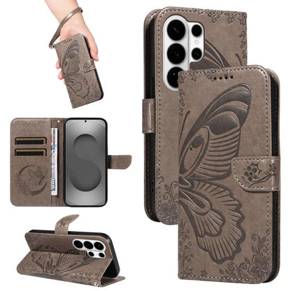 Swallowtail Butterfly Embossed Leather Phone Case, For Galaxy S26 FE 5G, For Galaxy S26+ 5G, For Galaxy S26 Edge 5G, For Galaxy S26 Ultra 5G, For Galaxy S26 5G, For Galaxy S25 FE 5G, For Galaxy S25 / S24 5G, For Galaxy S25+ / S24+ 5G
