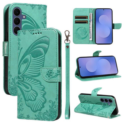Swallowtail Butterfly Embossed Leather Phone Case, For Galaxy S26 FE 5G, For Galaxy S26+ 5G, For Galaxy S26 Edge 5G, For Galaxy S26 Ultra 5G, For Galaxy S26 5G, For Galaxy S25 FE 5G, For Galaxy S25 / S24 5G, For Galaxy S25+ / S24+ 5G