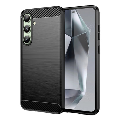 Carbon Fiber Brushed Texture TPU Phone Case, For Galaxy S26 FE 5G, For Samsung Galaxy S26+ 5G, For Samsung Galaxy S26 Edge 5G, For Samsung Galaxy S26 Ultra 5G, For Samsung Galaxy S25 FE 5G, For Samsung Galaxy S25 Edge 5G, For Samsung Galaxy S25 5G     ...