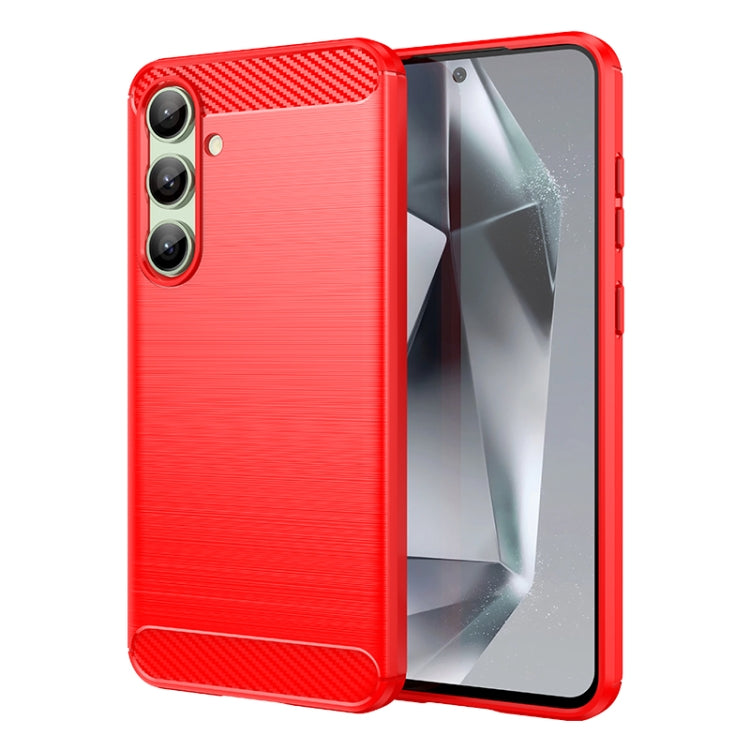 Carbon Fiber Brushed Texture TPU Phone Case, For Galaxy S26 FE 5G, For Samsung Galaxy S26+ 5G, For Samsung Galaxy S26 Edge 5G, For Samsung Galaxy S26 Ultra 5G, For Samsung Galaxy S25 FE 5G, For Samsung Galaxy S25 Edge 5G, For Samsung Galaxy S25 5G     ...