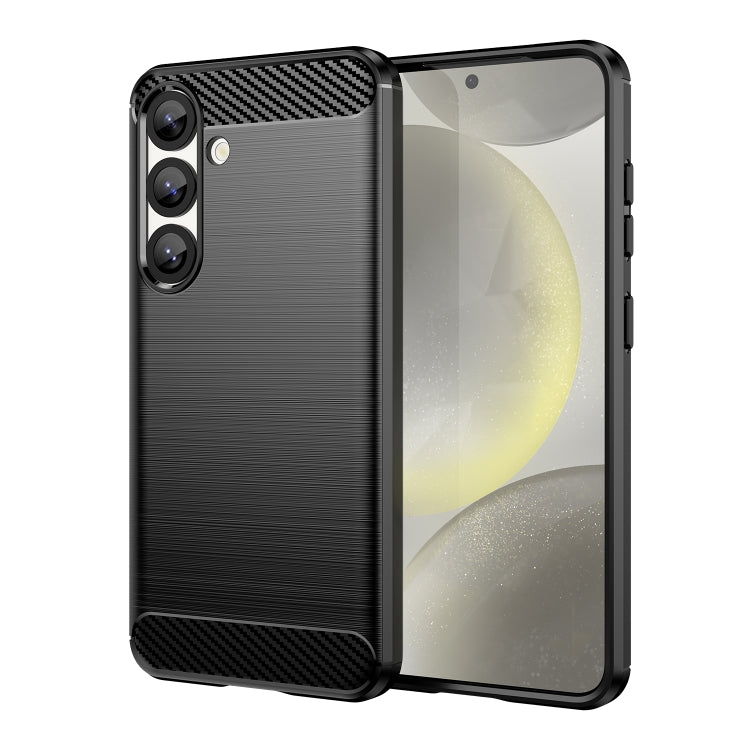 Carbon Fiber Brushed Texture TPU Phone Case, For Galaxy S26 FE 5G, For Samsung Galaxy S26+ 5G, For Samsung Galaxy S26 Edge 5G, For Samsung Galaxy S26 Ultra 5G, For Samsung Galaxy S25 FE 5G, For Samsung Galaxy S25 Edge 5G, For Samsung Galaxy S25 5G     ...