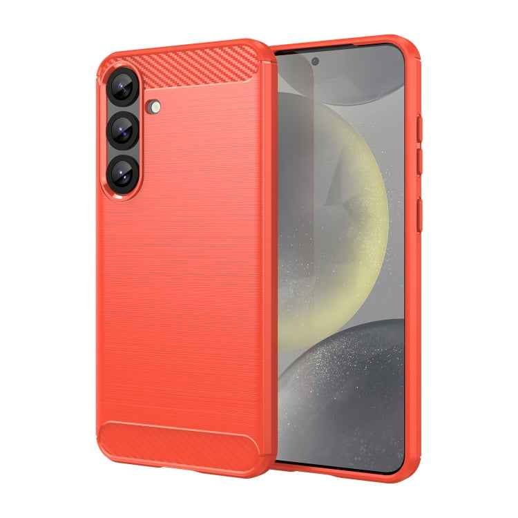 Carbon Fiber Brushed Texture TPU Phone Case, For Samsung Galaxy S26+ 5G, For Samsung Galaxy S26 Edge 5G, For Samsung Galaxy S26 Ultra 5G, For Samsung Galaxy S26 5G, For Samsung Galaxy S25 FE 5G, For Samsung Galaxy S25 Edge 5G, For Samsung Galaxy S25 5G...