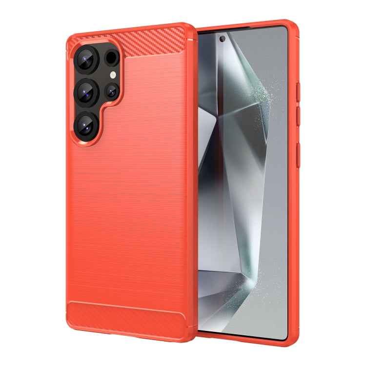 Carbon Fiber Brushed Texture TPU Phone Case, For Samsung Galaxy S26+ 5G, For Samsung Galaxy S26 Edge 5G, For Samsung Galaxy S26 Ultra 5G, For Samsung Galaxy S26 5G, For Samsung Galaxy S25 FE 5G, For Samsung Galaxy S25 Edge 5G, For Samsung Galaxy S25 5G...