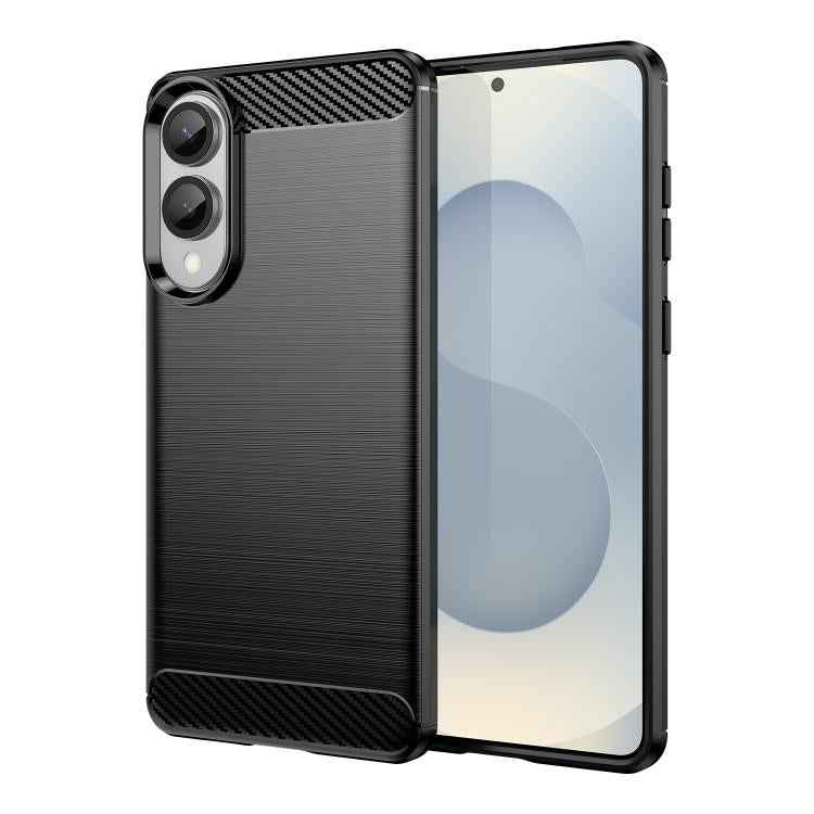 Carbon Fiber Brushed Texture TPU Phone Case, For Samsung Galaxy S26+ 5G, For Samsung Galaxy S26 Edge 5G, For Samsung Galaxy S26 Ultra 5G, For Samsung Galaxy S26 5G, For Samsung Galaxy S25 FE 5G, For Samsung Galaxy S25 Edge 5G, For Samsung Galaxy S25 5G...