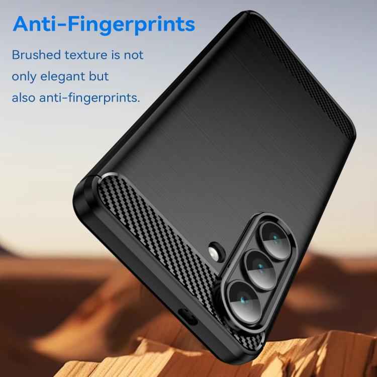 Carbon Fiber Brushed Texture TPU Phone Case, For Samsung Galaxy S26+ 5G, For Samsung Galaxy S26 Edge 5G, For Samsung Galaxy S26 Ultra 5G, For Samsung Galaxy S26 5G, For Samsung Galaxy S25 FE 5G, For Samsung Galaxy S25 Edge 5G, For Samsung Galaxy S25 5G...