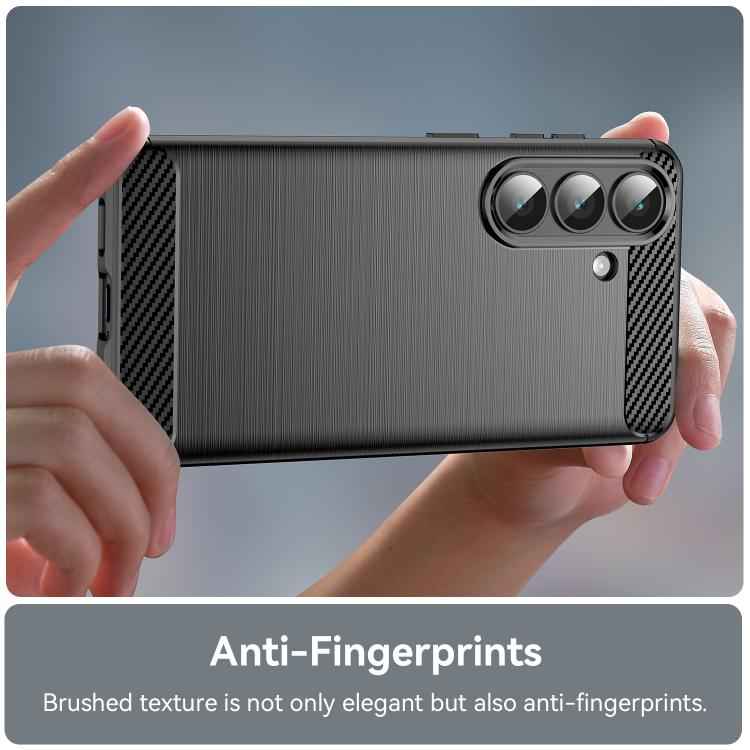 Carbon Fiber Brushed Texture TPU Phone Case, For Samsung Galaxy S26+ 5G, For Samsung Galaxy S26 Edge 5G, For Samsung Galaxy S26 Ultra 5G, For Samsung Galaxy S26 5G, For Samsung Galaxy S25 FE 5G, For Samsung Galaxy S25 Edge 5G, For Samsung Galaxy S25 5G...