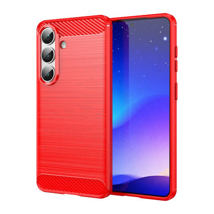 Carbon Fiber Brushed Texture TPU Phone Case, For Galaxy S26 FE 5G, For Samsung Galaxy S26+ 5G, For Samsung Galaxy S26 Edge 5G, For Samsung Galaxy S26 Ultra 5G, For Samsung Galaxy S25 FE 5G, For Samsung Galaxy S25 Edge 5G, For Samsung Galaxy S25 5G     ...