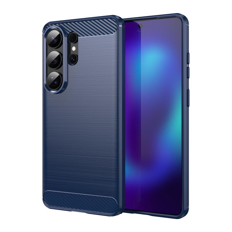 Carbon Fiber Brushed Texture TPU Phone Case, For Galaxy S26 FE 5G, For Samsung Galaxy S26+ 5G, For Samsung Galaxy S26 Edge 5G, For Samsung Galaxy S26 Ultra 5G, For Samsung Galaxy S25 FE 5G, For Samsung Galaxy S25 Edge 5G, For Samsung Galaxy S25 5G     ...