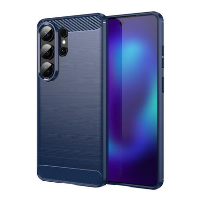 Carbon Fiber Brushed Texture TPU Phone Case, For Galaxy S26 FE 5G, For Samsung Galaxy S26+ 5G, For Samsung Galaxy S26 Edge 5G, For Samsung Galaxy S26 Ultra 5G, For Samsung Galaxy S25 FE 5G, For Samsung Galaxy S25 Edge 5G, For Samsung Galaxy S25 5G     ...