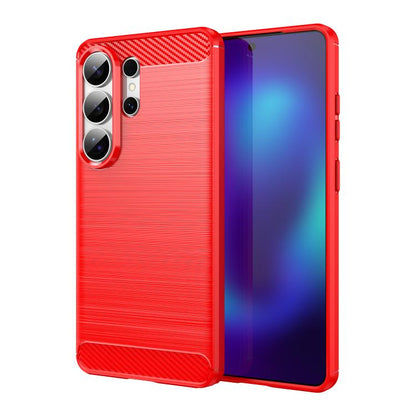 Carbon Fiber Brushed Texture TPU Phone Case, For Galaxy S26 FE 5G, For Samsung Galaxy S26+ 5G, For Samsung Galaxy S26 Edge 5G, For Samsung Galaxy S26 Ultra 5G, For Samsung Galaxy S25 FE 5G, For Samsung Galaxy S25 Edge 5G, For Samsung Galaxy S25 5G     ...