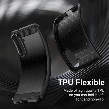 Carbon Fiber Brushed Texture TPU Phone Case, For Galaxy S26 FE 5G, For Samsung Galaxy S26+ 5G, For Samsung Galaxy S26 Edge 5G, For Samsung Galaxy S26 Ultra 5G, For Samsung Galaxy S25 FE 5G, For Samsung Galaxy S25 Edge 5G, For Samsung Galaxy S25 5G     ...