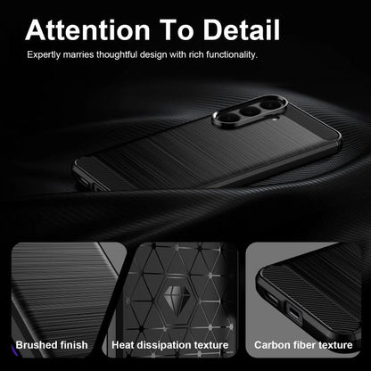 Carbon Fiber Brushed Texture TPU Phone Case, For Galaxy S26 FE 5G, For Samsung Galaxy S26+ 5G, For Samsung Galaxy S26 Edge 5G, For Samsung Galaxy S26 Ultra 5G, For Samsung Galaxy S25 FE 5G, For Samsung Galaxy S25 Edge 5G, For Samsung Galaxy S25 5G     ...