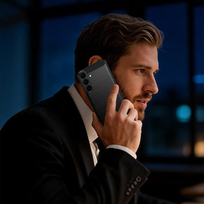 Carbon Fiber Brushed Texture TPU Phone Case, For Galaxy S26 FE 5G, For Samsung Galaxy S26+ 5G, For Samsung Galaxy S26 Edge 5G, For Samsung Galaxy S26 Ultra 5G, For Samsung Galaxy S25 FE 5G, For Samsung Galaxy S25 Edge 5G, For Samsung Galaxy S25 5G     ...