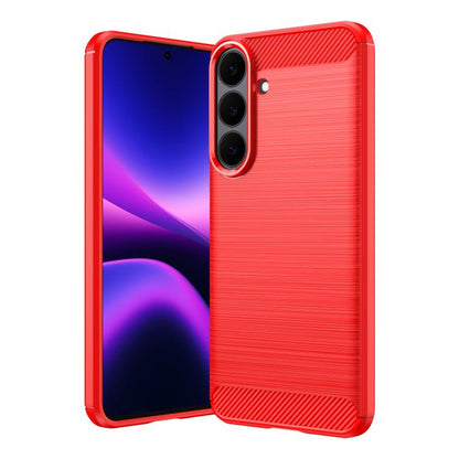 Carbon Fiber Brushed Texture TPU Phone Case, For Galaxy S26 FE 5G, For Samsung Galaxy S26+ 5G, For Samsung Galaxy S26 Edge 5G, For Samsung Galaxy S26 Ultra 5G, For Samsung Galaxy S25 FE 5G, For Samsung Galaxy S25 Edge 5G, For Samsung Galaxy S25 5G     ...