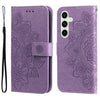 Seven-petal Flowers Embossing Leather Phone Case, For Galaxy S24 FE 5G