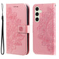 Seven-petal Flowers Embossing Leather Phone Case, For Galaxy S24 FE 5G