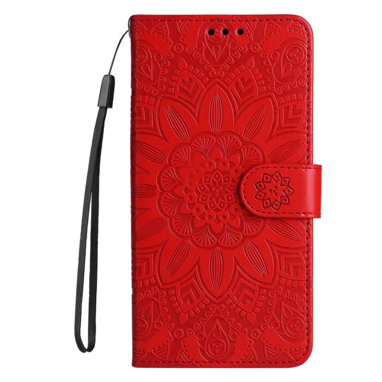 Embossed Sunflower Leather Phone Case, For Galaxy S24 FE 5G