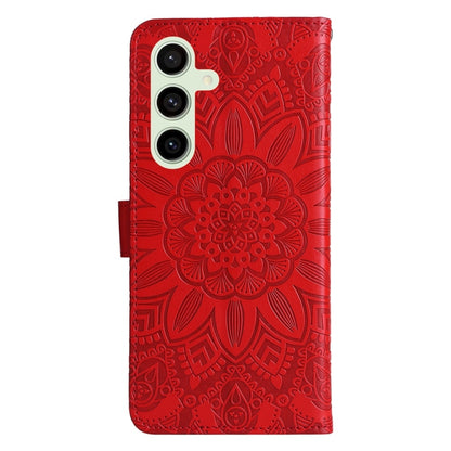 Embossed Sunflower Leather Phone Case, For Galaxy S24 FE 5G