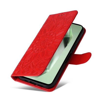 Embossed Sunflower Leather Phone Case, For Galaxy S24 FE 5G