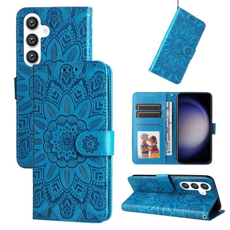 Embossed Sunflower Leather Phone Case, For Samsung Galaxy S26+ 5G, For Samsung Galaxy S26 Edge 5G, For Samsung Galaxy S26 Ultra 5G, For Samsung Galaxy S26 5G, For Samsung Galaxy S25 Edge 5G, For Samsung Galaxy S25 5G, For Samsung Galaxy S25+ 5G        ...
