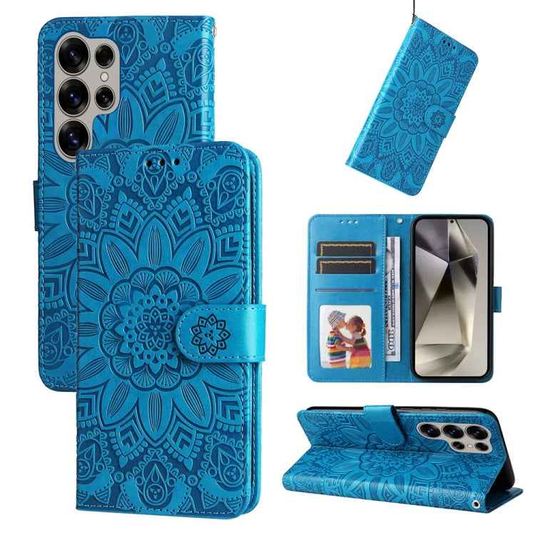 Embossed Sunflower Leather Phone Case, For Samsung Galaxy S26+ 5G, For Samsung Galaxy S26 Edge 5G, For Samsung Galaxy S26 Ultra 5G, For Samsung Galaxy S26 5G, For Samsung Galaxy S25 Edge 5G, For Samsung Galaxy S25 5G, For Samsung Galaxy S25+ 5G        ...