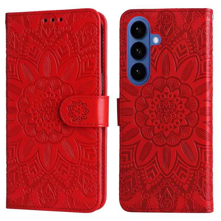 Embossed Sunflower Leather Phone Case, For Samsung Galaxy S26+ 5G, For Samsung Galaxy S26 Edge 5G, For Samsung Galaxy S26 Ultra 5G, For Samsung Galaxy S26 5G, For Samsung Galaxy S25 Edge 5G, For Samsung Galaxy S25 5G, For Samsung Galaxy S25+ 5G        ...