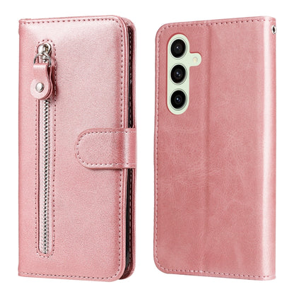 Fashion Calf Texture Zipper Leather Phone Case, For Galaxy S24 FE 5G