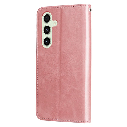 Fashion Calf Texture Zipper Leather Phone Case, For Galaxy S24 FE 5G