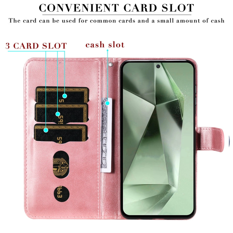 Fashion Calf Texture Zipper Leather Phone Case, For Galaxy S24 FE 5G