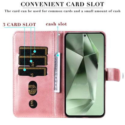 Fashion Calf Texture Zipper Leather Phone Case, For Galaxy S24 FE 5G