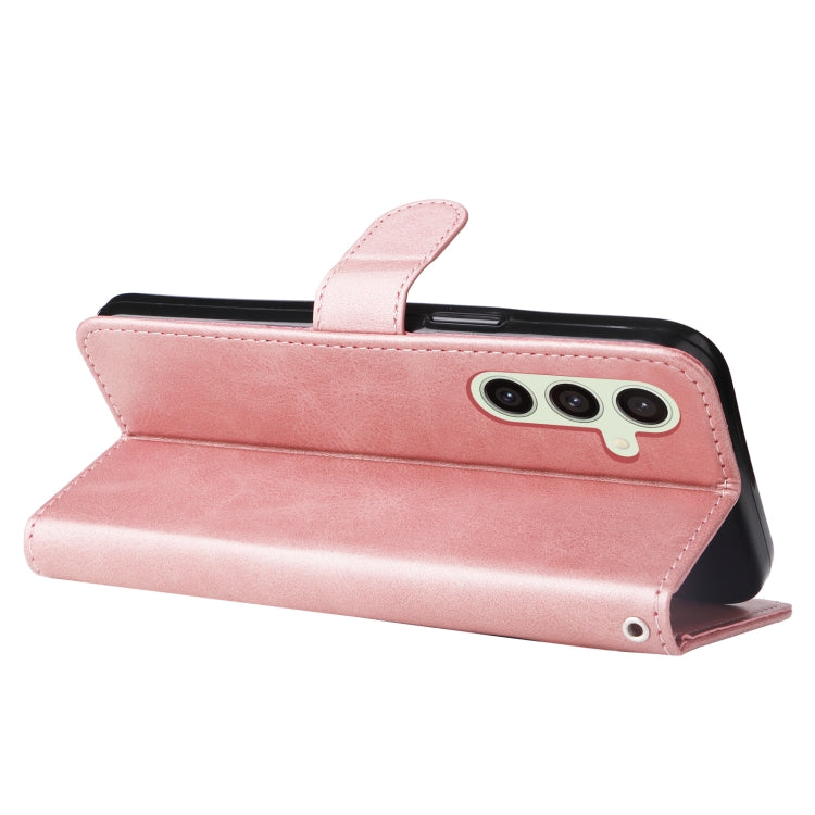 Fashion Calf Texture Zipper Leather Phone Case, For Galaxy S24 FE 5G