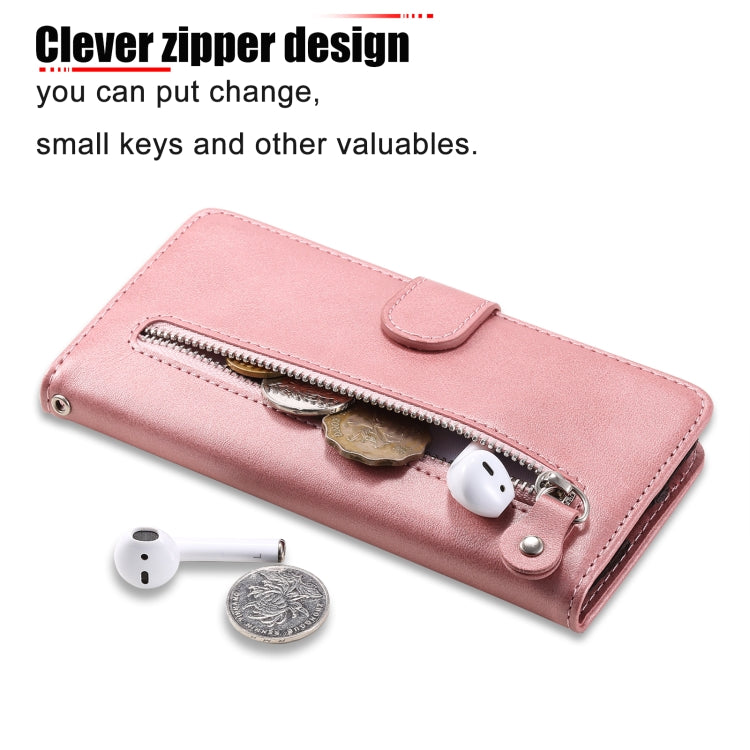 Fashion Calf Texture Zipper Leather Phone Case, For Galaxy S24 FE 5G