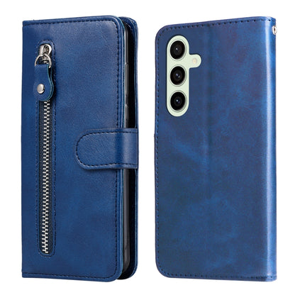 Fashion Calf Texture Zipper Leather Phone Case, For Galaxy S24 FE 5G