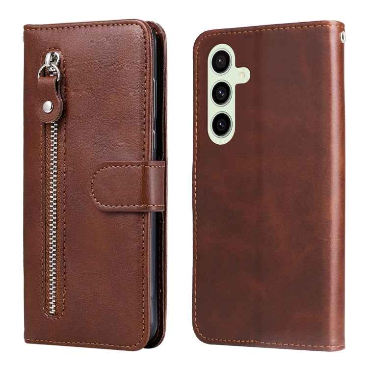 Fashion Calf Texture Zipper Leather Phone Case, For Samsung Galaxy S26+ 5G, For Samsung Galaxy S26 Edge 5G, For Samsung Galaxy S26 Ultra 5G, For Samsung Galaxy S26 5G, For Samsung Galaxy S25 Edge 5G, For Samsung Galaxy S25 5G, For Samsung Galaxy S25+ 5...