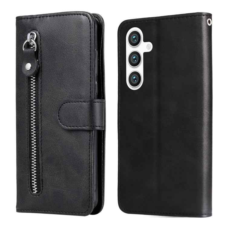 Fashion Calf Texture Zipper Leather Phone Case, For Samsung Galaxy S26+ 5G, For Samsung Galaxy S26 Edge 5G, For Samsung Galaxy S26 Ultra 5G, For Samsung Galaxy S26 5G, For Samsung Galaxy S25 Edge 5G, For Samsung Galaxy S25 5G, For Samsung Galaxy S25+ 5...