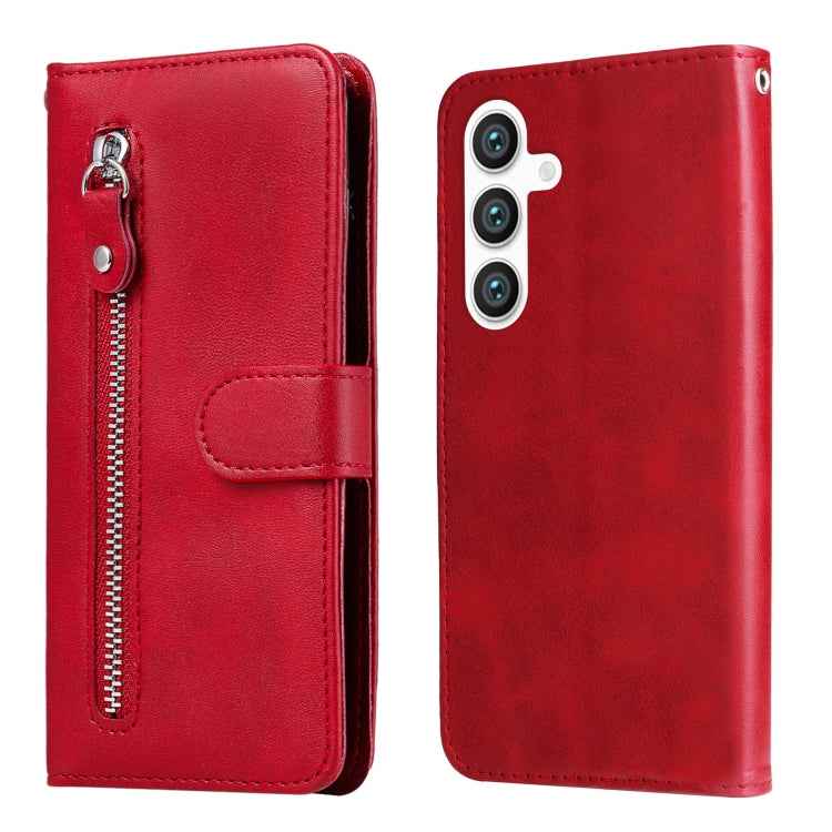 Fashion Calf Texture Zipper Leather Phone Case, For Samsung Galaxy S26+ 5G, For Samsung Galaxy S26 Edge 5G, For Samsung Galaxy S26 Ultra 5G, For Samsung Galaxy S26 5G, For Samsung Galaxy S25 Edge 5G, For Samsung Galaxy S25 5G, For Samsung Galaxy S25+ 5...