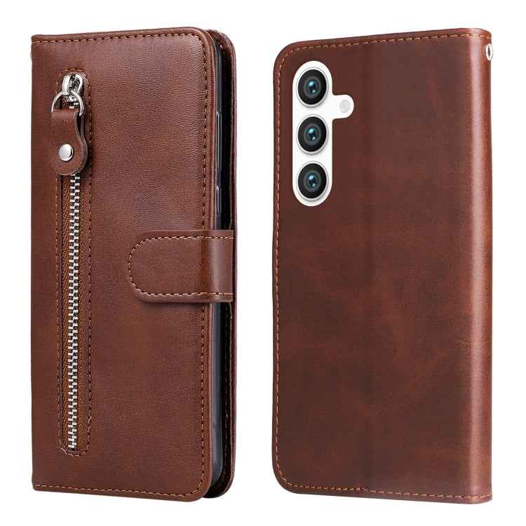 Fashion Calf Texture Zipper Leather Phone Case, For Samsung Galaxy S26+ 5G, For Samsung Galaxy S26 Edge 5G, For Samsung Galaxy S26 Ultra 5G, For Samsung Galaxy S26 5G, For Samsung Galaxy S25 Edge 5G, For Samsung Galaxy S25 5G, For Samsung Galaxy S25+ 5...
