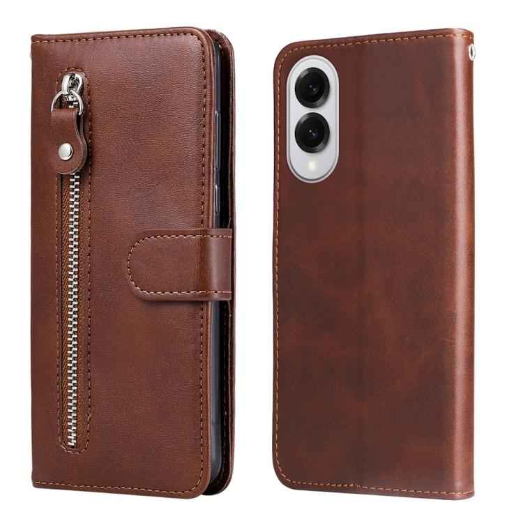 Fashion Calf Texture Zipper Leather Phone Case, For Samsung Galaxy S26+ 5G, For Samsung Galaxy S26 Edge 5G, For Samsung Galaxy S26 Ultra 5G, For Samsung Galaxy S26 5G, For Samsung Galaxy S25 Edge 5G, For Samsung Galaxy S25 5G, For Samsung Galaxy S25+ 5...