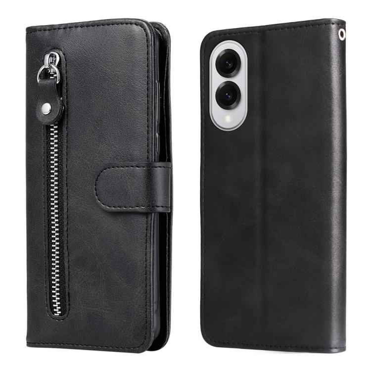 Fashion Calf Texture Zipper Leather Phone Case, For Samsung Galaxy S26+ 5G, For Samsung Galaxy S26 Edge 5G, For Samsung Galaxy S26 Ultra 5G, For Samsung Galaxy S26 5G, For Samsung Galaxy S25 Edge 5G, For Samsung Galaxy S25 5G, For Samsung Galaxy S25+ 5...