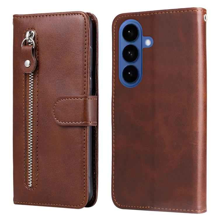 Fashion Calf Texture Zipper Leather Phone Case, For Samsung Galaxy S26+ 5G, For Samsung Galaxy S26 Edge 5G, For Samsung Galaxy S26 Ultra 5G, For Samsung Galaxy S26 5G, For Samsung Galaxy S25 Edge 5G, For Samsung Galaxy S25 5G, For Samsung Galaxy S25+ 5...