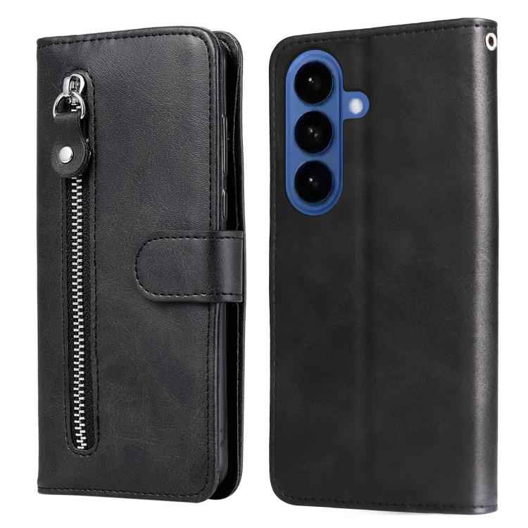 Fashion Calf Texture Zipper Leather Phone Case, For Samsung Galaxy S26+ 5G, For Samsung Galaxy S26 Edge 5G, For Samsung Galaxy S26 Ultra 5G, For Samsung Galaxy S26 5G, For Samsung Galaxy S25 Edge 5G, For Samsung Galaxy S25 5G, For Samsung Galaxy S25+ 5...