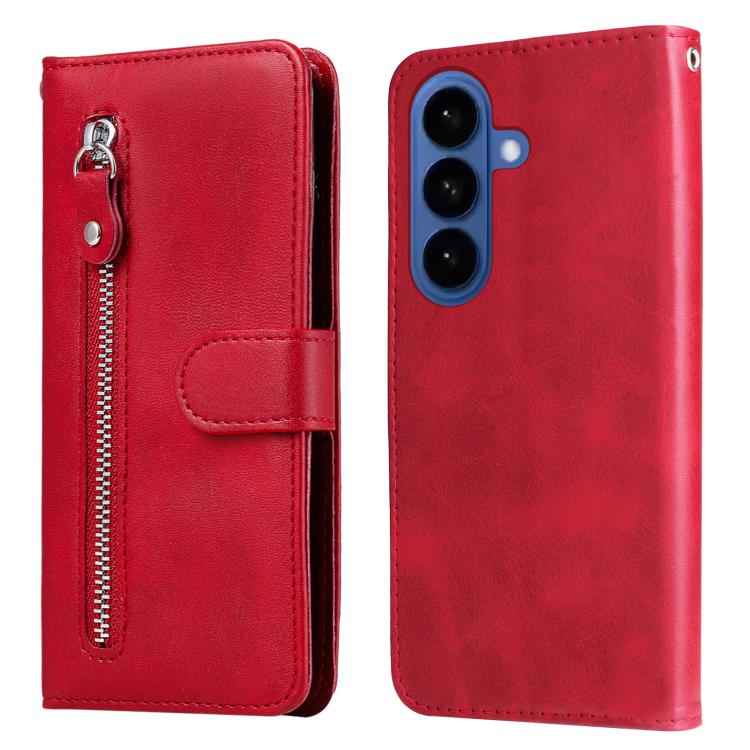 Fashion Calf Texture Zipper Leather Phone Case, For Samsung Galaxy S26+ 5G, For Samsung Galaxy S26 Edge 5G, For Samsung Galaxy S26 Ultra 5G, For Samsung Galaxy S26 5G, For Samsung Galaxy S25 Edge 5G, For Samsung Galaxy S25 5G, For Samsung Galaxy S25+ 5...