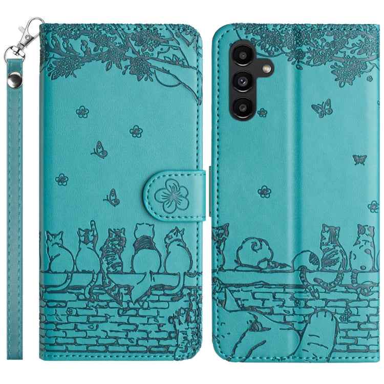 Cat Embossing Pattern Leather Phone Case with Lanyard, For Samsung Galaxy S26+ 5G, For Samsung Galaxy S26 Edge 5G, For Samsung Galaxy S26 Ultra 5G, For Samsung Galaxy S26 5G, For Samsung Galaxy S25 FE 5G, For Samsung Galaxy S25 5G                      ...