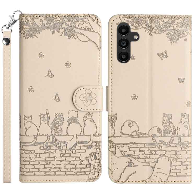 Cat Embossing Pattern Leather Phone Case with Lanyard, For Samsung Galaxy S26+ 5G, For Samsung Galaxy S26 Edge 5G, For Samsung Galaxy S26 Ultra 5G, For Samsung Galaxy S26 5G, For Samsung Galaxy S25 FE 5G, For Samsung Galaxy S25 5G                      ...