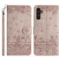 Cat Embossing Pattern Leather Phone Case with Lanyard, For Samsung Galaxy S26+ 5G, For Samsung Galaxy S26 Edge 5G, For Samsung Galaxy S26 Ultra 5G, For Samsung Galaxy S26 5G, For Samsung Galaxy S25 FE 5G, For Samsung Galaxy S25 5G                      ...